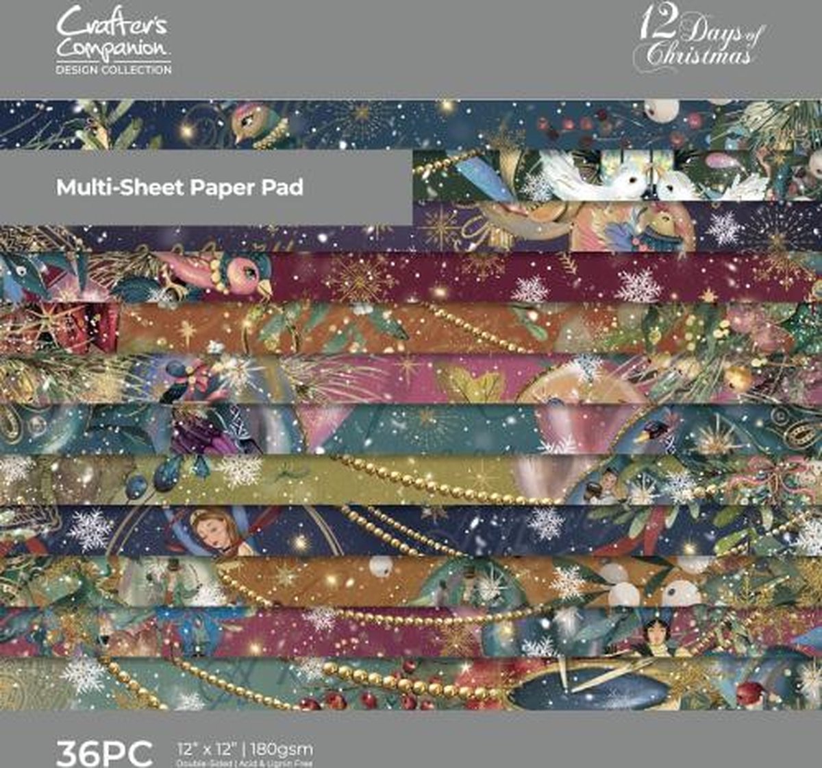 CC Design Collection - Twelve Days of Christmas - Paperpad 30x30 cm
